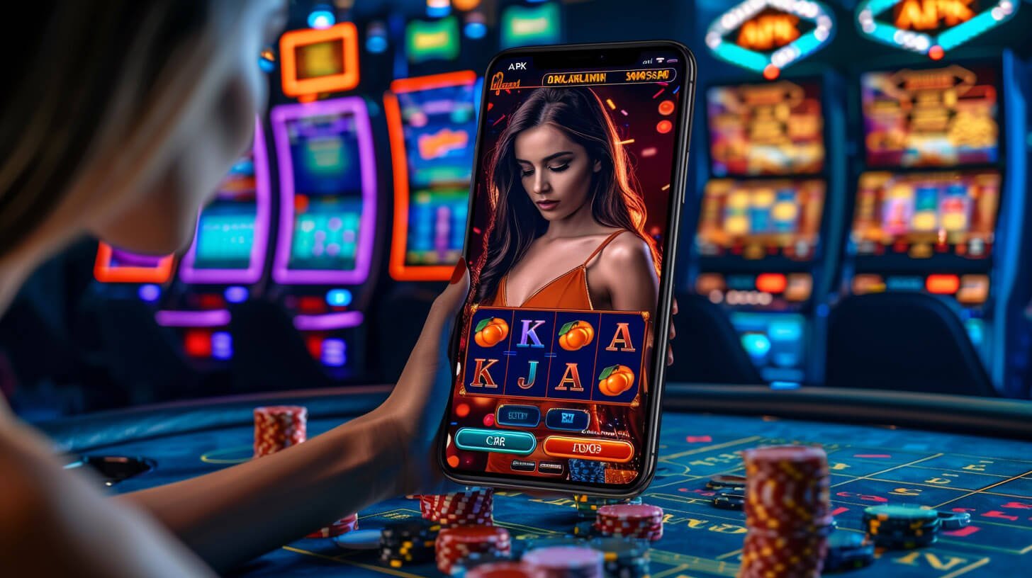 Tiga tangan kartu dalam layar mobile